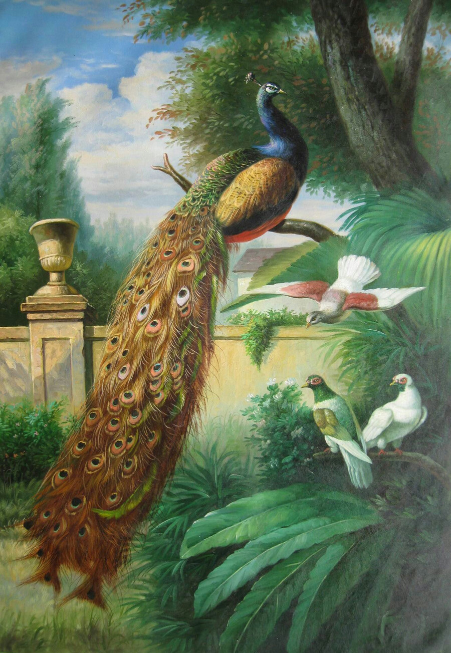Фреска Райский сад с птичками